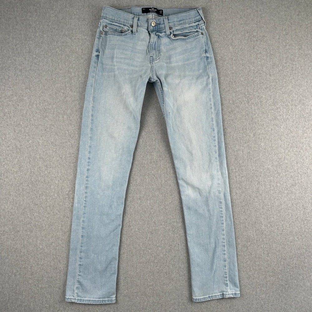 Hollister Jeans Men 28x34 Light Wash Slim Straight Epic Flex Denim Pants